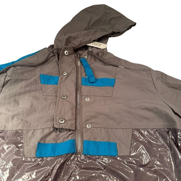 Original Ashley 26 International Hooded Windbreaker Women Utility Zip Drawstring - Picture 7 of 16